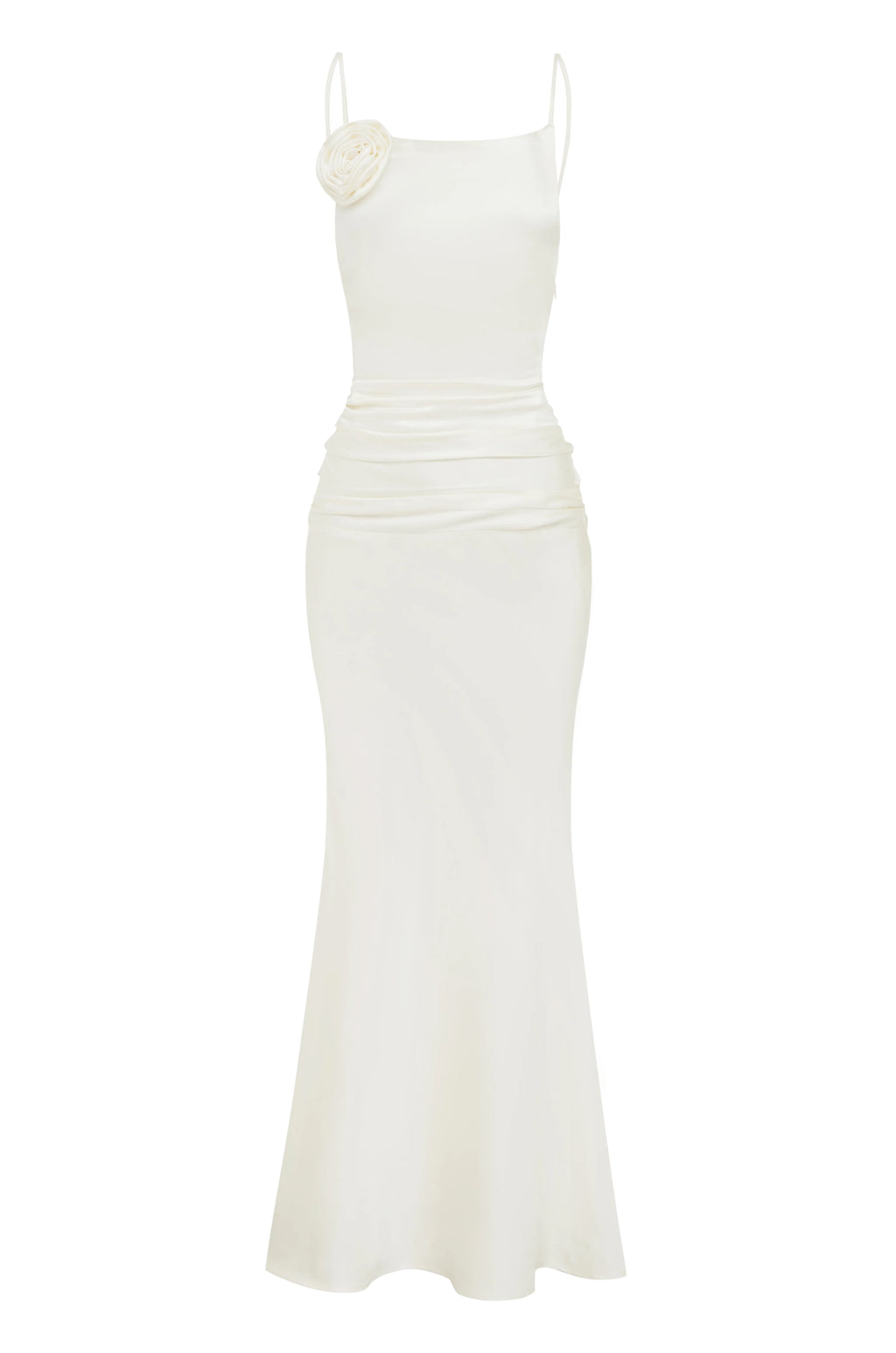 Graceful Fitted Boat Neck Sleeveless Pleated Floor-Length Prom Dress