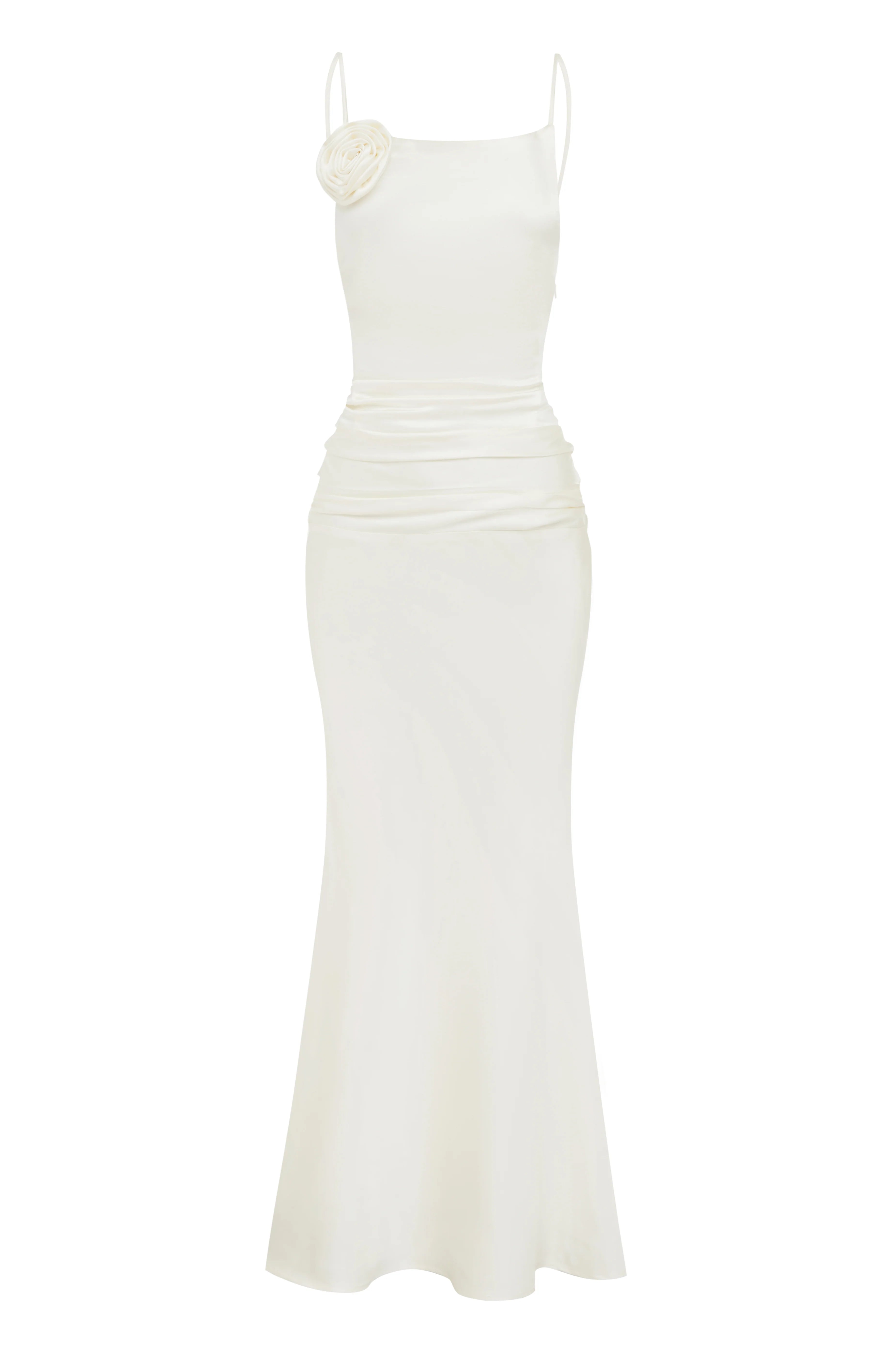 Graceful Fitted Boat Neck Sleeveless Pleated Floor-Length Prom Dress