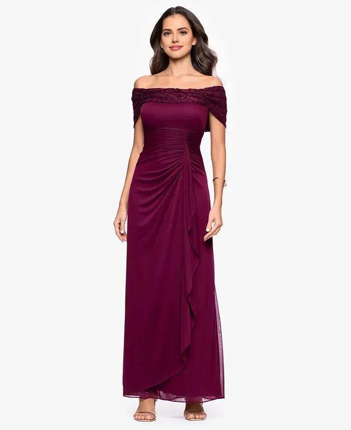 Graceful Mermaid Off-the-Shoulder Sleeveless Ruffles Floor-Length Prom Dress