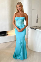 Graceful Mermaid/Trumpet Corset Sleeveless Floor-Length Prom Dress