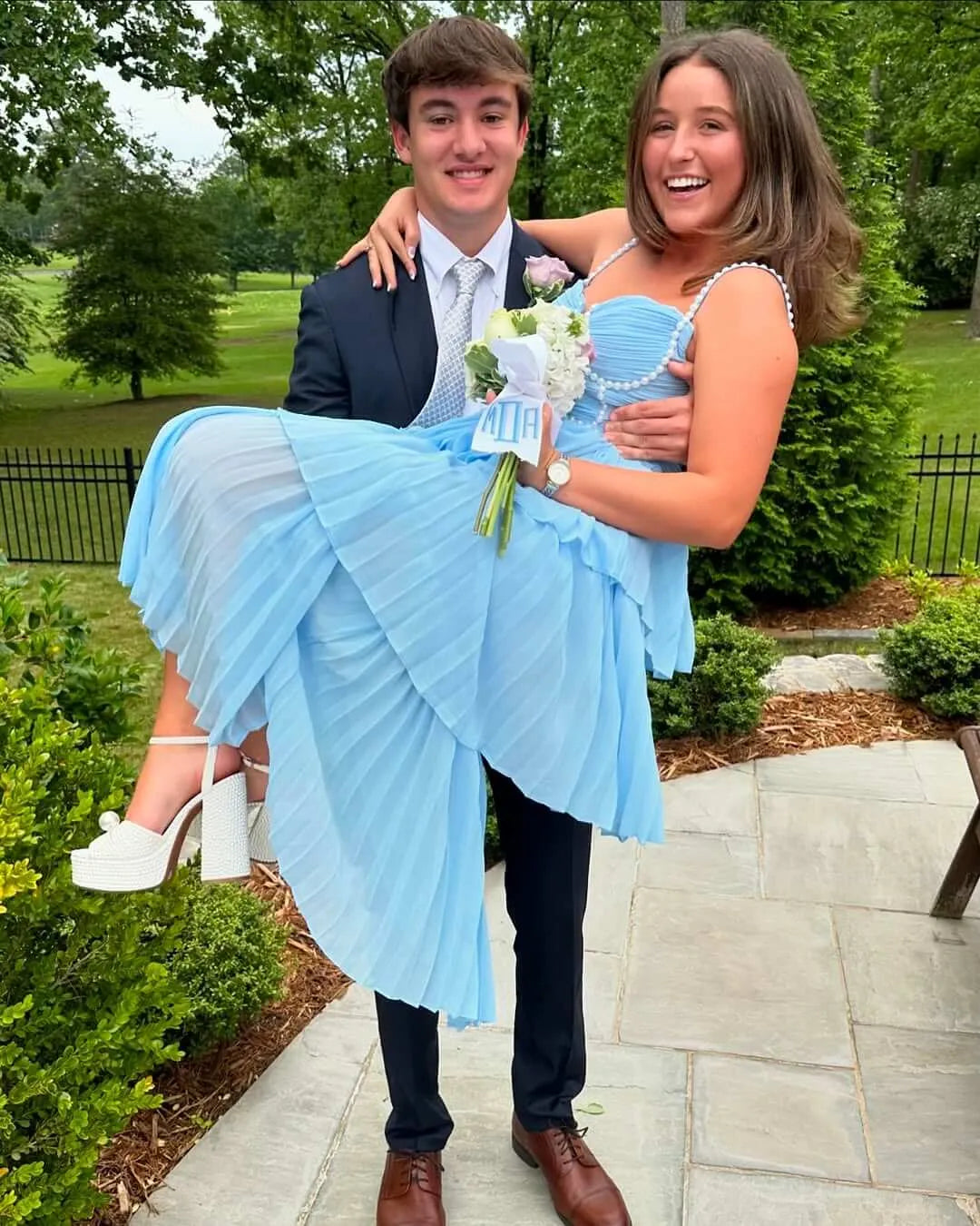 Graceful Off The Shoulder Sleeveless A-Line Tiered Floor Length Party Dress