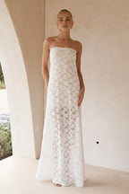 Graceful Sheath/Column Strapless Sleeveless Floor-Length Prom Dress