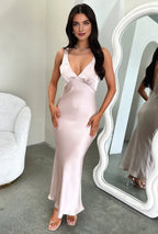 Graceful Sheath V-Neck Sleeveless Pleated Floor-Length Prom Dress