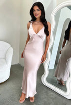 Graceful Sheath V-Neck Sleeveless Pleated Floor-Length Prom Dress