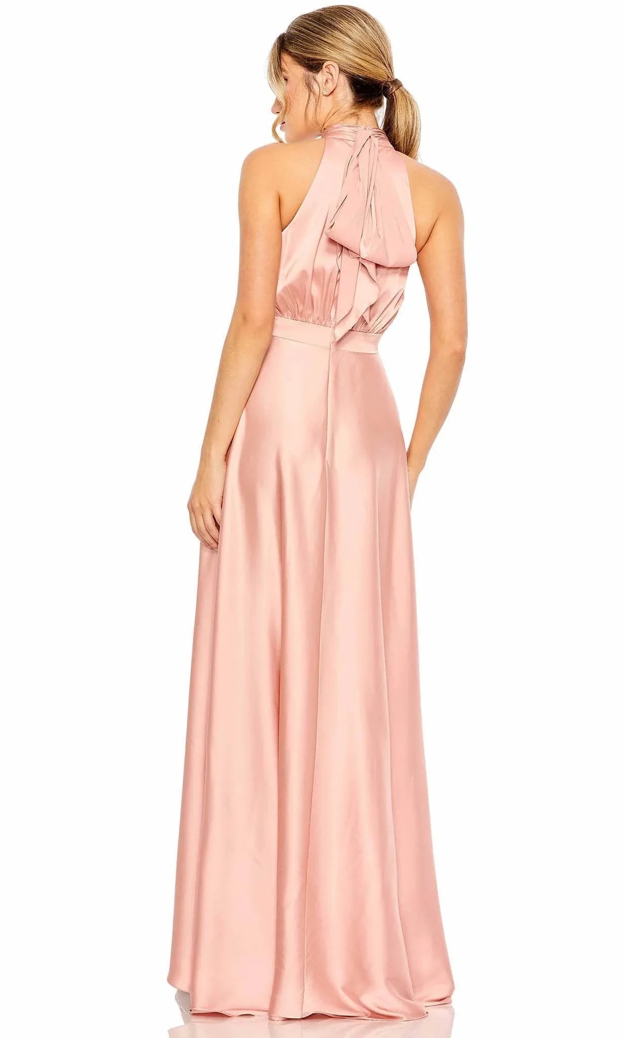 Halter Neck Sleeveless A-line Charming Off the shoulder Floor Length Prom Dress Hot Sale For Ladies