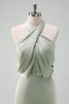 Halter Neck Sleeveless Sheath Modern Floor length Party Dress For Sale For Ladies ﻿