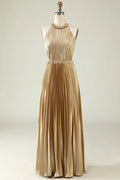 Halter Neck Sleeveless Sheath Trendy Off the shoulder Floor length Party Dress Hot Sale For Ladies