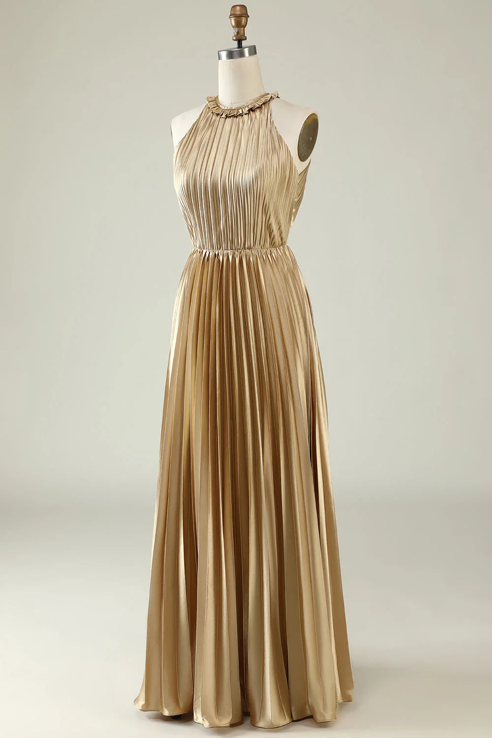 Halter Neck Sleeveless Sheath Trendy Off the shoulder Floor length Party Dress Hot Sale For Ladies