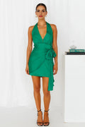 Halter Neck Sleeveless Sheath Trendy Off the shoulder Short Party Dress Hot Sale For ladies