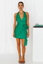 Halter Neck Sleeveless Sheath Trendy Off the shoulder Short Party Dress Hot Sale For ladies