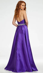 Halter Sleeveless A-Line Beautiful Off the shoulder Floor length Long Prom Dress For Sale For Women