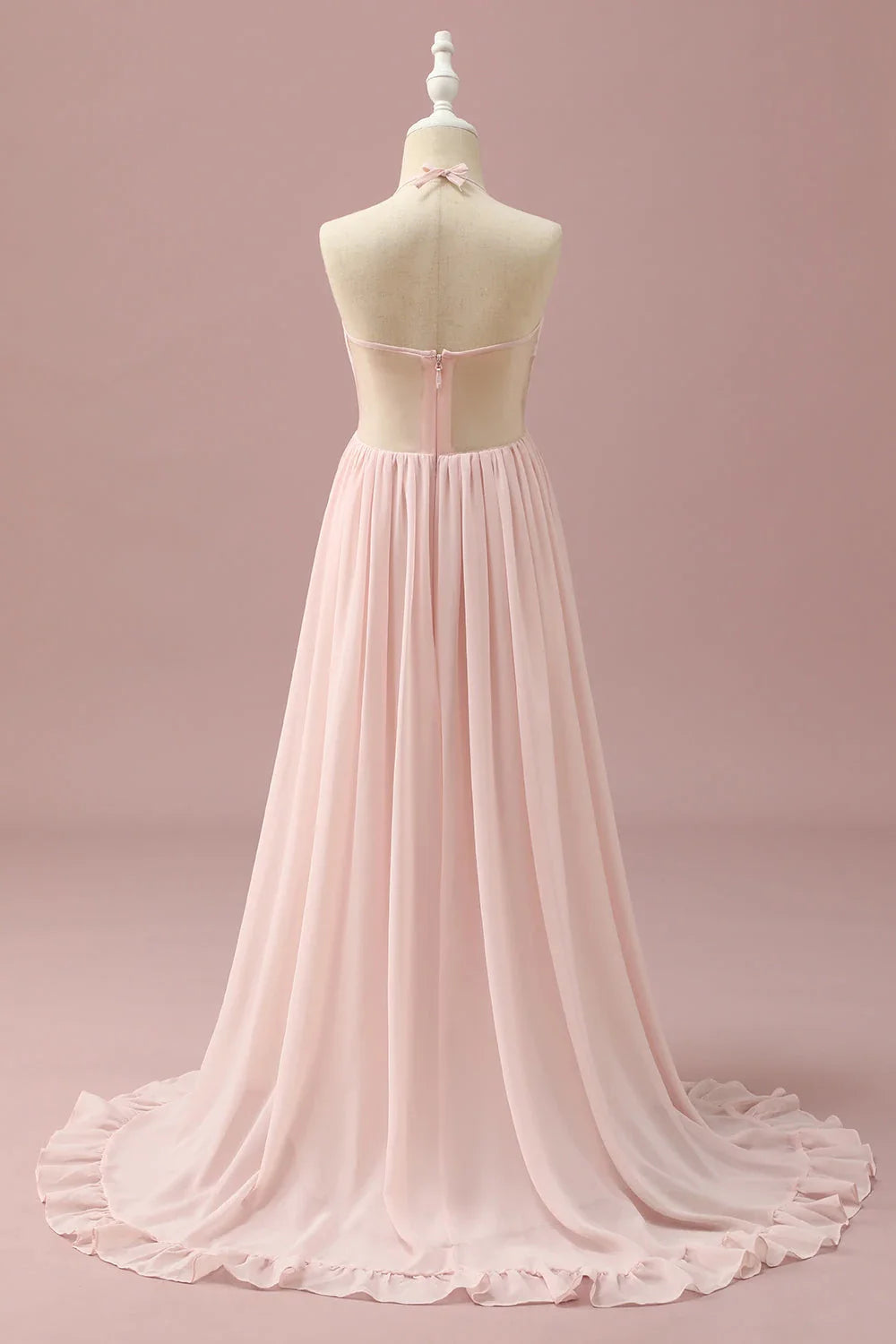 Halter Sleeveless A-Line Charming Off the shoulder Asymmetrical Floor length Party Dress For Sale For Ladies