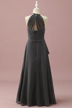 Halter Sleeveless A-Line Classic Off the shoulder Floor length Party Dress For Sale For Ladies