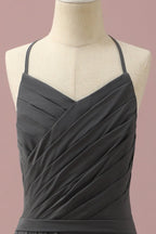 Halter Sleeveless A-Line Classic Off the shoulder Floor length Party Dress For Sale For Ladies