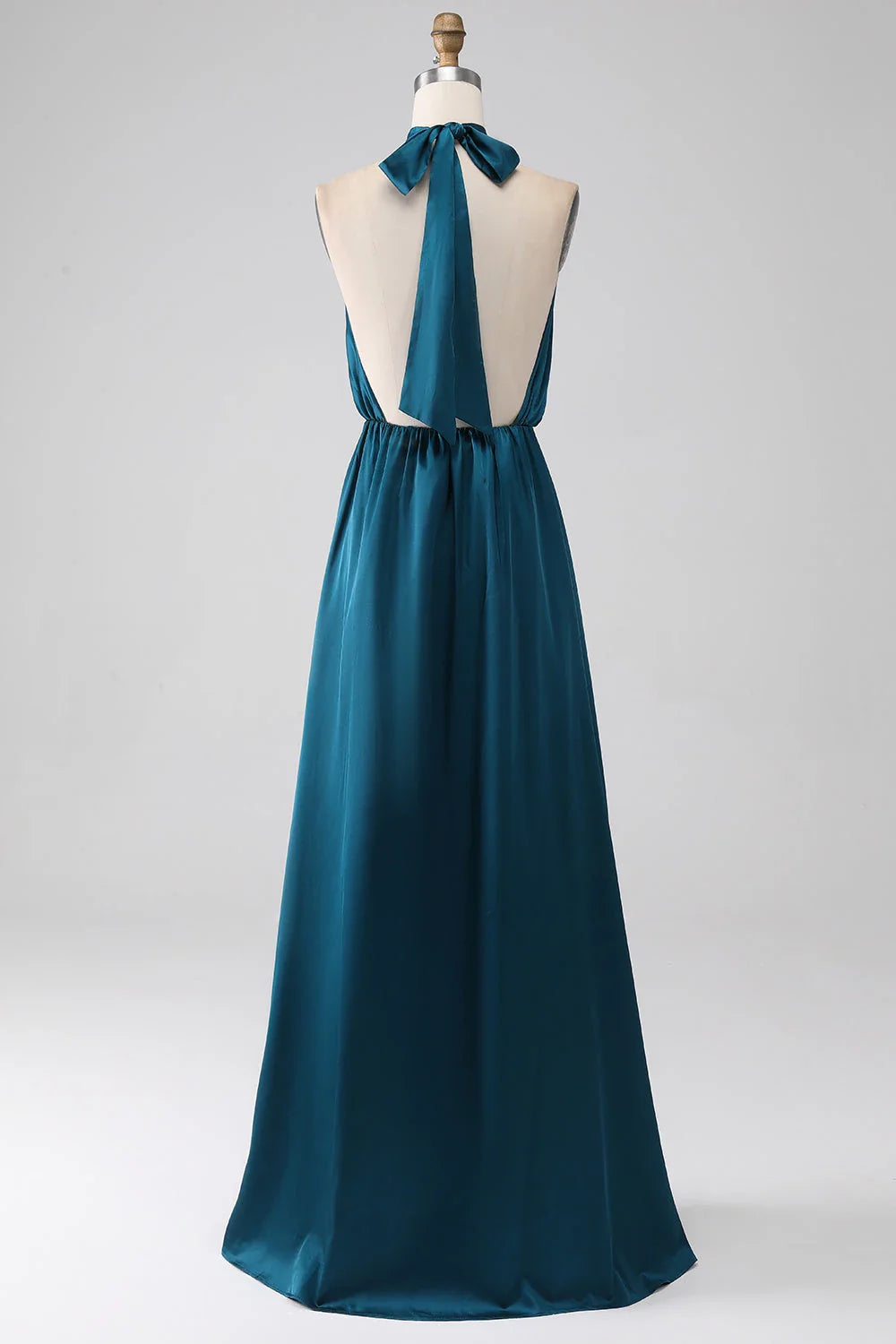 Halter Sleeveless A-Line Classic Off the shoulder Floor length Party Dress For Sale For women