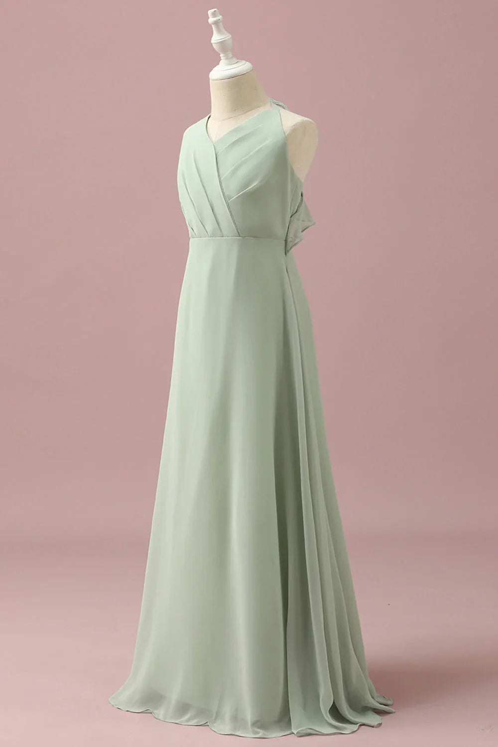 Halter Sleeveless A-Line Modern Off the shoulder Floor length Party Dress For Sale For Ladies