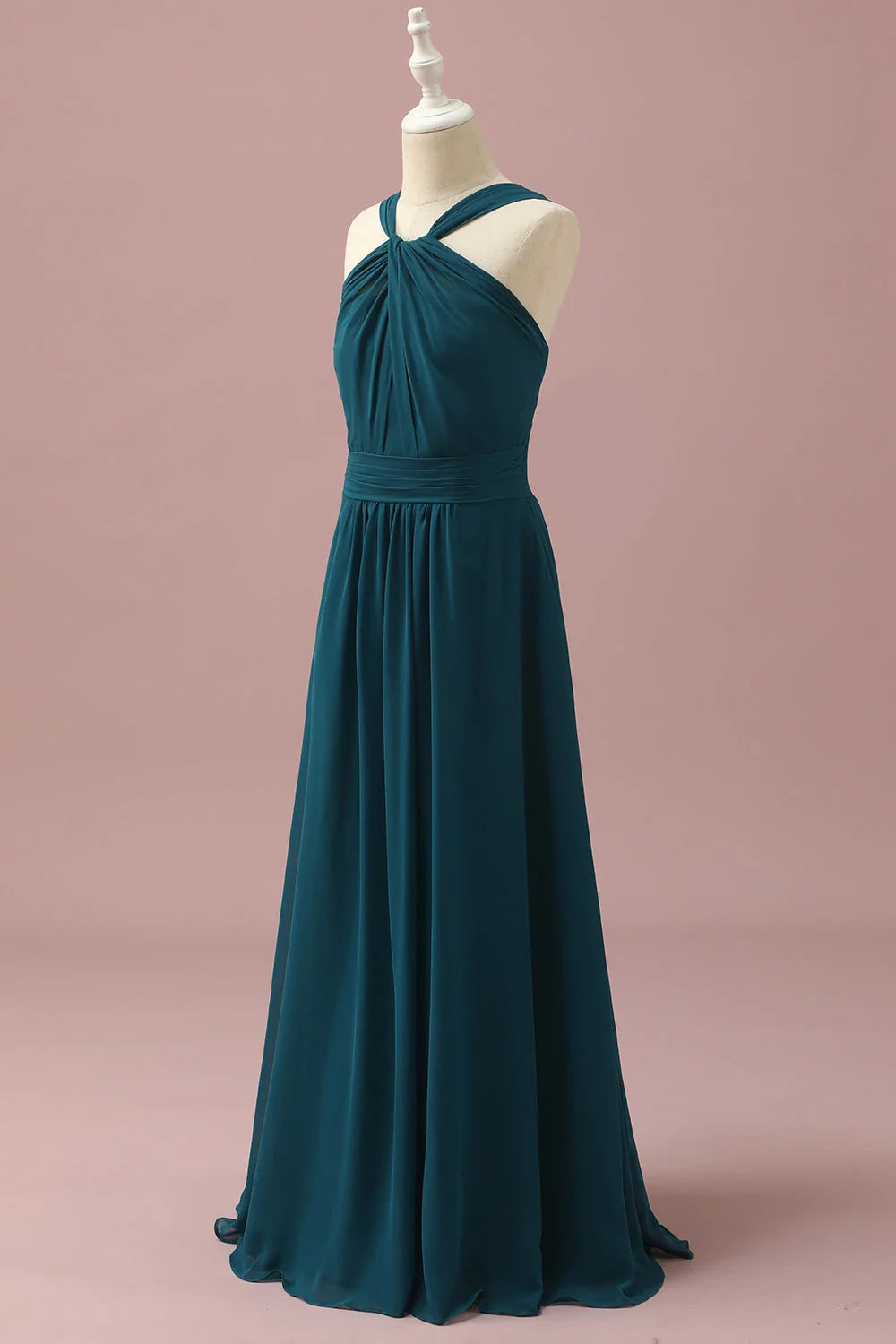Halter Sleeveless A-Line Modern Off the shoulder Floor length Party Dress Hot Sale For Ladies ﻿