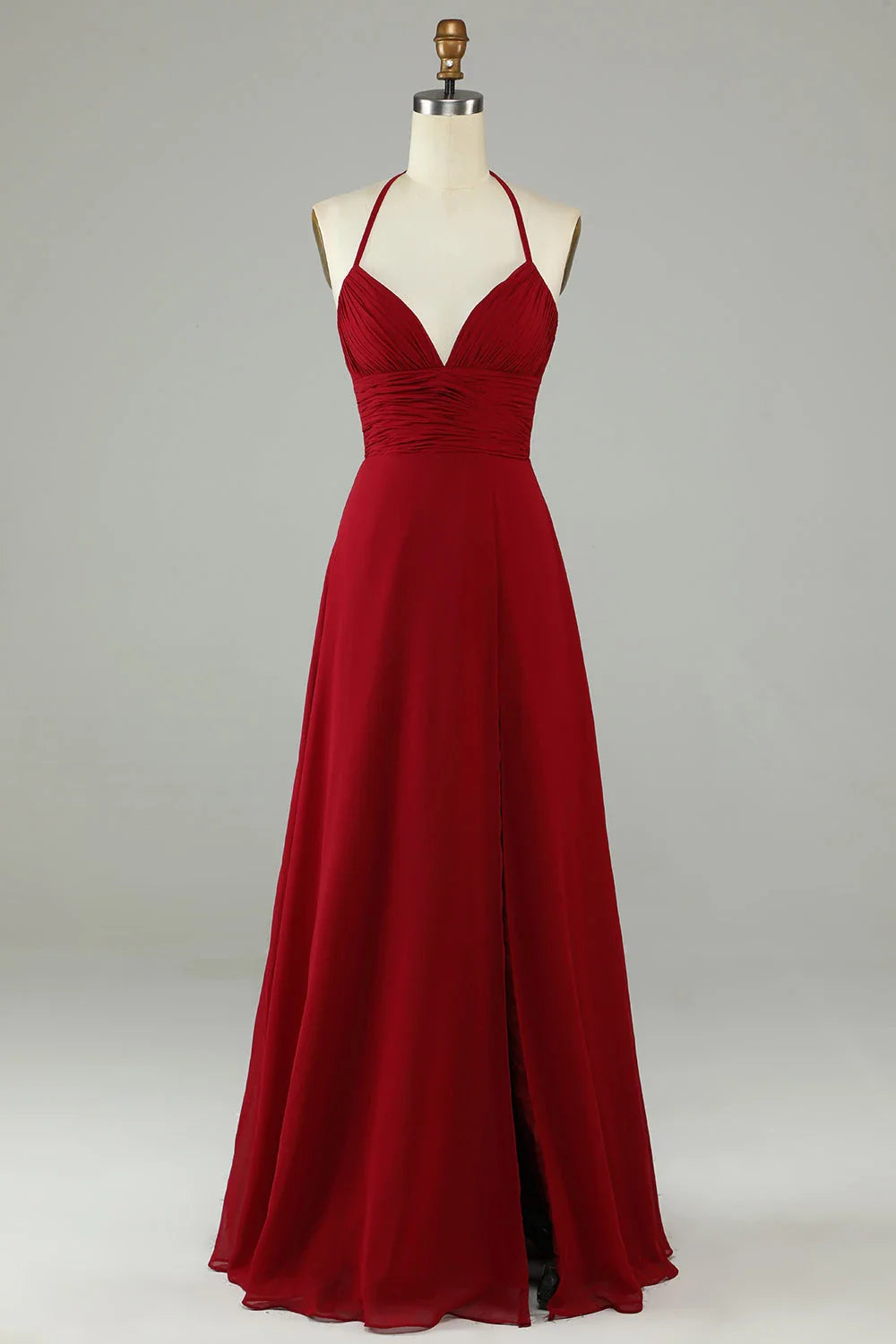 Halter Sleeveless A-Line Vintage Off the shoulder Floor length Party Dress Hot Sale For ladies