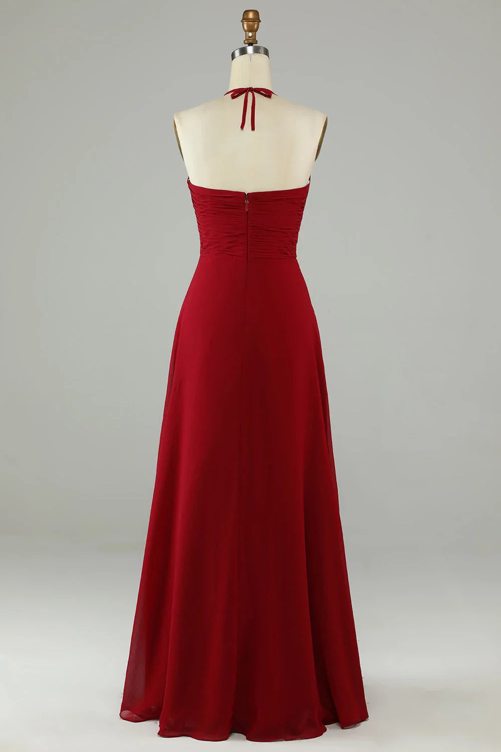 Halter Sleeveless A-Line Vintage Off the shoulder Floor length Party Dress Hot Sale For ladies