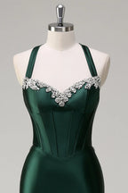 Halter Sleeveless Mermaid Modern Off the shoulder Floor Length Prom Dress For Sale For Women