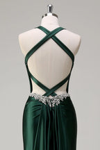 Halter Sleeveless Mermaid Modern Off the shoulder Floor Length Prom Dress For Sale For Women