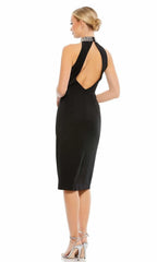 Halter Sleeveless Sheath Charming Off the shoulder Knee Length Prom Dress For Sale For Women