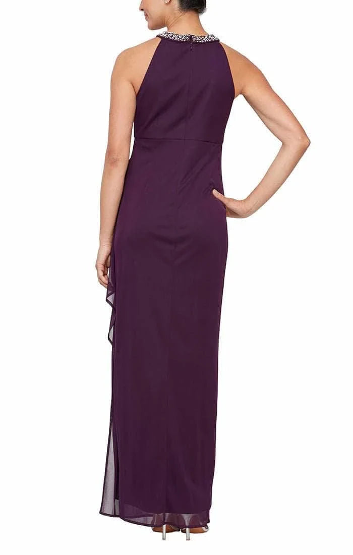 Halter Sleeveless Sheath Classic Off the shoulder Floor Length Prom Dress For Sale For Women