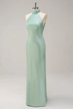 Halter Sleeveless Sheath Pretty Agave Off the shoulder Floor length Party Dress For Sale For women