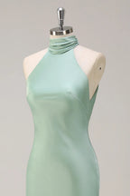Halter Sleeveless Sheath Pretty Agave Off the shoulder Floor length Party Dress For Sale For women
