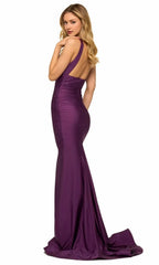 Halter Sleeveless Sheath Simple Off the shoulder Floor length Prom Dress For Sale For Ladies