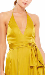 Halter V-Neckline Sleeveless A-Line Classic Off the shoulder Floor length Long Prom Dress For Sale For Women