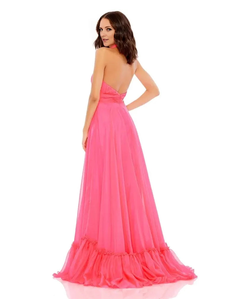 High Halter Sleeveless A-line Enchanting Floor length Long Prom Dress For Sale For Women
