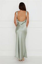 High Neck Sleeveless Mermaid Classic Off the shoulder Floor length Party Dress Hot Sale For ladies