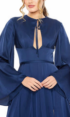 High neck Long Sleeves A-line Formal Off the shoulder Floor Length Prom Dress Hot Sale For Ladies