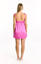 Pink Hot Mini Dress Regular Straps Graduation Party Dresses Backless Sleeveless Homecoming Dresses Elegant A-Line Cocktail Dresses