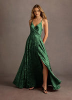 Dress Spaghetti Straps Sleeveless Romantic Flower Printed Evening Dress Floor Length Backless Prom Dress