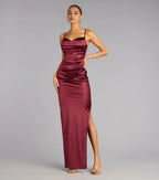 Inexpensive Column Cowl Neck Sleeveless Floor-Length Prom Dress