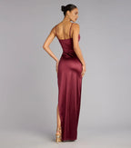 Inexpensive Column Cowl Neck Sleeveless Floor-Length Prom Dress