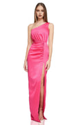 Inexpensive Sheath/Column One Shoulder Sleeveless Floor-Length Prom Dress