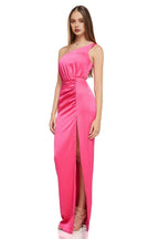 Inexpensive Sheath/Column One Shoulder Sleeveless Floor-Length Prom Dress