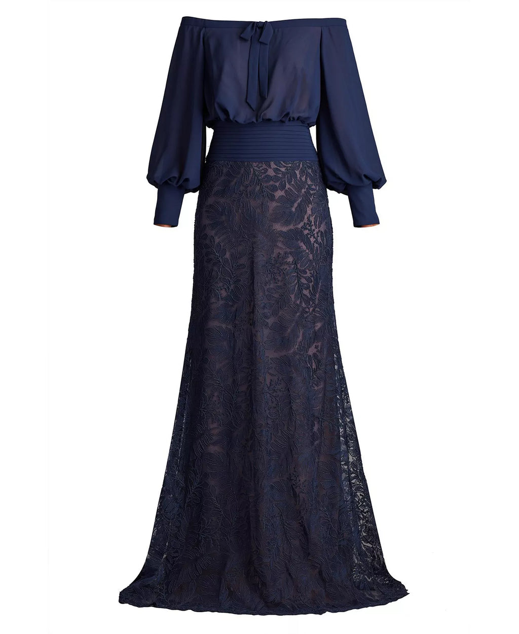Intricate Trumpet Off the Shoulder Puff Sleeve Zipper Back Train Length For Sale Prom Dress