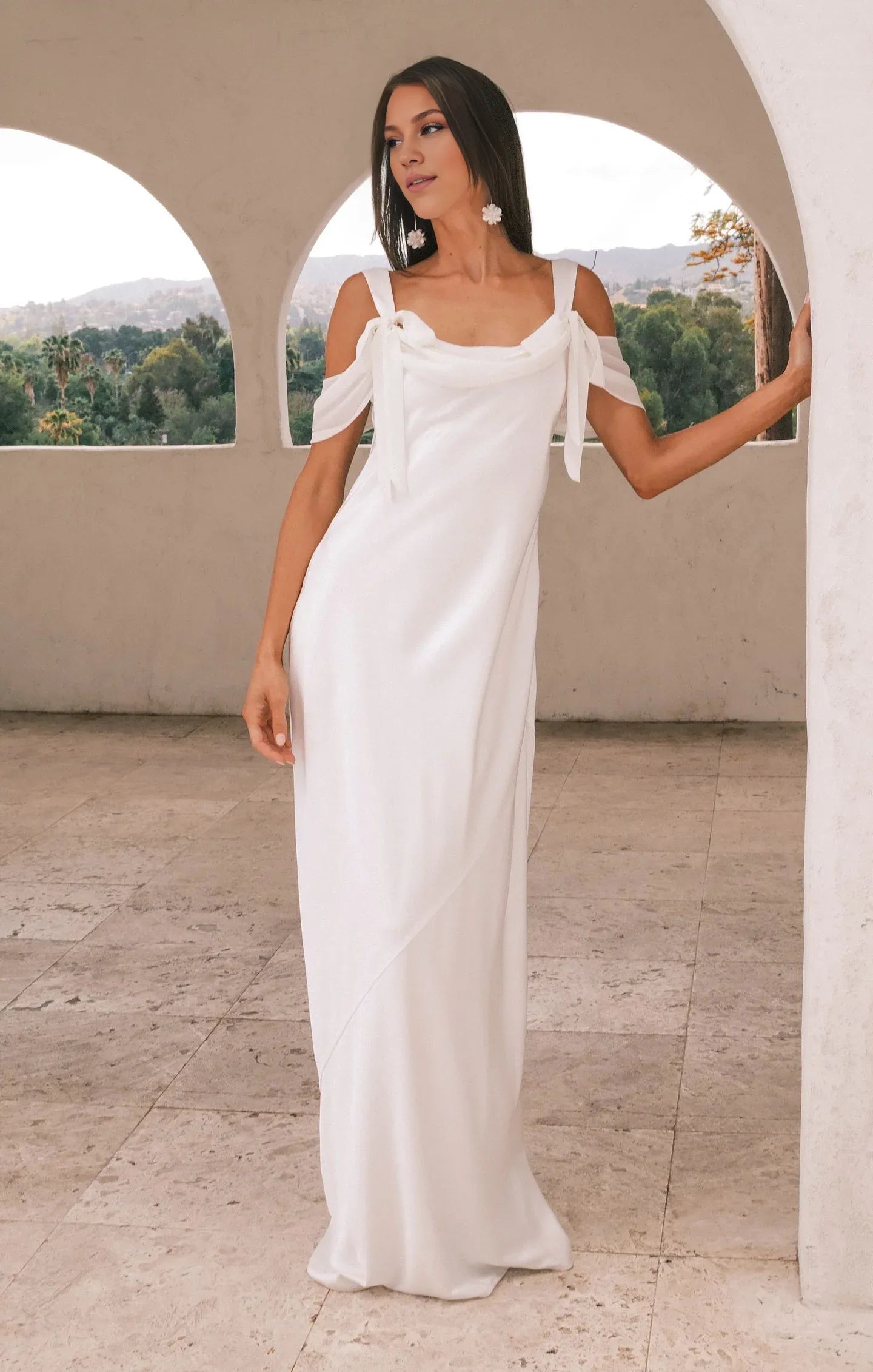 Dress Regular Straps Square Neck Sleeveless Maxi Dress Column Simple Backless Prom Dress