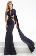 Jewel Sleeveless Sheath Tight Off the shoulder Floor Length Prom Dress Hot Sale For Ladies