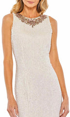 Jewel Sleeveless Sheath Vintage Tea Length Off the shoulder Prom Dress Hot Sale For Ladies