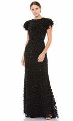 Jewel neck Short Sleeves Sheath Enchanting Floor length Long Prom Dress For Sale For Women
