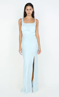 Light Sheath Square Neck Sleeveless Square Back Floor Length For Women Prom Dress