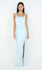 Light Sheath Square Neck Sleeveless Square Back Floor Length For Women Prom Dress