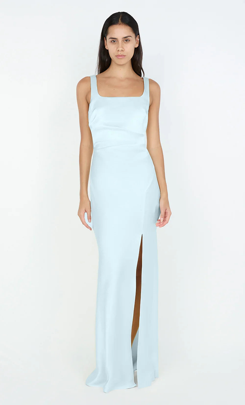 Light Sheath Square Neck Sleeveless Square Back Floor Length For Women Prom Dress