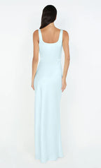 Light Sheath Square Neck Sleeveless Square Back Floor Length For Women Prom Dress