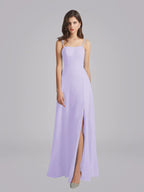 Long Chiffon Bridesmaid Dresses With Spaghetti Straps Elegant Lightweight Gowns For Bridesmaids